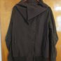 Silent Damir Doma Italy $1300 Cool Asymmetrical Wrap Wool Suede Slim Jacket S