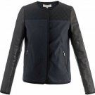 Vanessa Bruno Athe Fall Autumn Black Quilted Leather Minimalist Jacket 6 APC