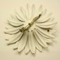 Vintage Flower Pin, Bright White Bloom with Ladybug