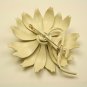 Vintage Cream Enamel Flower Pin, 1960's Brooch