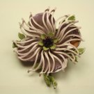 Vintage Enamel Pin, Lilac with center purple rhinestone