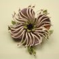Vintage Enamel Pin, Lilac with center purple rhinestone