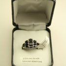 Sterling Silver Blue Sapphire Ring Size 6