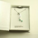 Sterling Silver 18"" Necklace with Gemstone Pendant