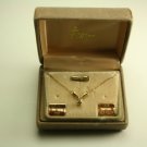 Vintage Cultra 14KT Gold Filled September Birthstone Pendant Necklace
