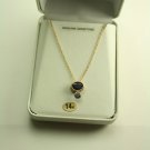 14KT Gold Necklace with Sapphire Pendant