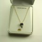 14KT Gold Necklace with Sapphire Pendant