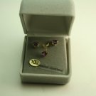 10KT Gold Gemstone Earrings and Pendant