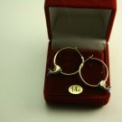 14KT Gold Dolphin Hoop Earrings