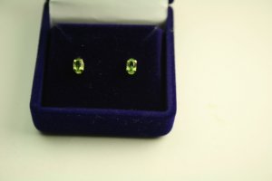 10KT Gold Gemstone Stud Earrings