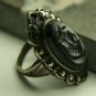 Antique Intaglio Roman Head Onyx, Sterling Silver Marcasite Ring