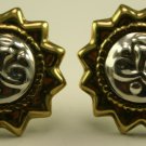 Mexico Sterling Silver Earrings, Sun Face TV-73