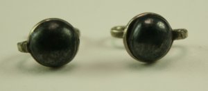 Siam Sterling Earrings with black pearl