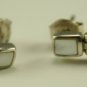 Sterling Onyx & Mother Of Pearl Earrings