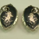 Dancing Gypsy Siam Sterling clip on Earrings