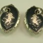 Dancing Gypsy Siam Sterling clip on Earrings