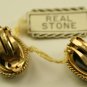 Vintage Winard gold filled earrings with Onyx, Original Tag !