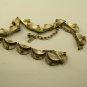 Gold tone Necklace with Rhinestones, signed Duane