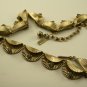 Gold tone Necklace with Rhinestones, signed Duane