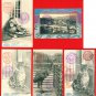 1906 Set of 5 JAPAN Japanese Postcards Kyoto Zoo Orangutan Leopard Emeu #EO12