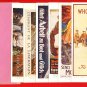 JAPAN Japanese 6 Postcards w/ Folder WW1 Propaganda Art Poster Images UK USA Germany France #EM111