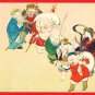 Antique JAPAN Japanese Embossed Art Postcard Seven Lucky Gods #EA180
