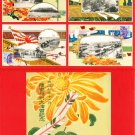 1918 Set of 4 JAPAN Japanese Art Nouveau Postcards w/ Folder Military Art Army Maneuvers #EM189