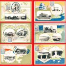 1926 Set of 6 JAPAN Japanese Art Nouveau Postcards Prince Taisho Emperor Showa Hiroshima #EE21