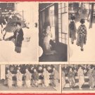 Set of 5 Antique JAPAN Japanese Postcards Geisha Snow Letter Dance #EG105