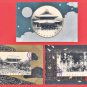 1908 Set of 3 JAPAN Japanese Art Nouveau Postcards Buddhist Temple Silver Moon Stars Clouds #EA223