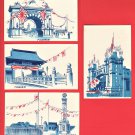Set of 4 Antique JAPAN Art Postcards Russo Japanese War Triumphal Arches in Tokyo #EC73 Set of 4 Antique JAPAN Art Postcards Russo Japanese War Triumphal Arches in Tokyo #EC73