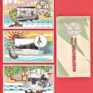 1917 Set of 3 JAPAN Japanese Art Deco Postcards w/ Folder Industrial School #EO32