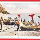 Antique Japanese Postcard FORMOSA Taiwan Taiwanese Yami Tao People Ipanitika Fishing Boats #EF51