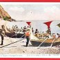 Antique Japanese Postcard FORMOSA Taiwan Taiwanese Yami Tao People Ipanitika Fishing Boats #EF51