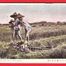 Antique Postcard FORMOSA Taiwan Under Japanese Rule Chain Pump Water Mill Indigenous People #EF53