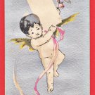 1900s Antique JAPAN Japanese Postcard Silver Angel Baby Boy #EA228 1900s Antique JAPAN Japanese Postcard Silver Angel Baby Boy #EA228