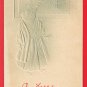 1911 JAPAN Japanese Embossed Art 2 Postcards Boar New Year's Greetings Cards #EA231