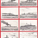 Antique JAPAN Japanese 8 Postcards Military Navy Battleship Battle Cruiser WW2 #EM223