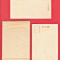 1934 JAPAN Japanese Propaganda Art 2 Postcards Woodblock Prints Folder Army Maneuvers #EM226