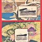 1935 Set of 2 JAPAN Japanese Art Postcards N.Y.K. Ocean Liner S.S. "ANYO MARU" Ship #ET15