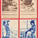 Set of 4 Antique JAPAN Japanese Art Artist Postcards Poems Music Notes Lovers #EA270 Set of 4 Antique JAPAN Japanese Art Artist Postcards Poems Music Notes Lovers #EA270