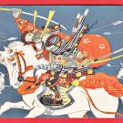 Antique JAPAN Japanese Art Artist Postcard Samurai Warrior Horse Swords Arrows #EA274 Antique JAPAN Japanese Art Artist Postcard Samurai Warrior Horse Swords Arrows #EA274