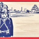 Antique JAPAN Japanese Art Postcard Woodblock Print WW2 Propaganda Navy Sailors #EM242
