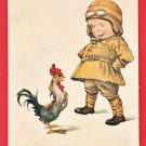 1921 Antique JAPAN Japanese Art Postcard New Year Card Boy Pilot Aviator Rooster #EA315 1921 Antique JAPAN Japanese Art Postcard New Year Card Boy Pilot Aviator Rooster #EA315
