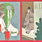 1906 Antique JAPAN Art 2 Postcards Army Military Review Russo-Japanese War #EA345