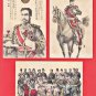 Set of 3 Antique JAPAN Japanese Hand Colored Postcards Emperor Meiji Portrait Imperial Family #EE31
