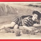 Antique JAPAN Japanese Postcard Sexy Geisha Girl Woman Beauty Striped Swimsuit #EG135 Antique JAPAN Japanese Postcard Sexy Geisha Girl Woman Beauty Striped Swimsuit #EG135