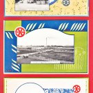 Antique JAPAN Japanese Art Deco Design 3 Postcards Goat Sheep Wool Factory #EO38