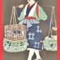 1908 JAPAN Japanese Art Artist Postcard Woman Street Vender Birds Chicks Seller #EA349