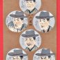 1900s JAPAN Japanese Humor Art 2 Postcards Woman Man 6 Faces Facial Expressions #EA363